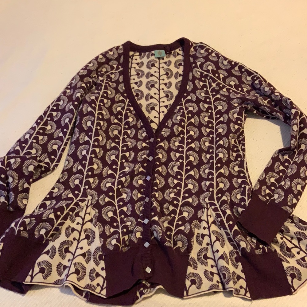 Anthropologie Climbing Marigolds Cardigan
